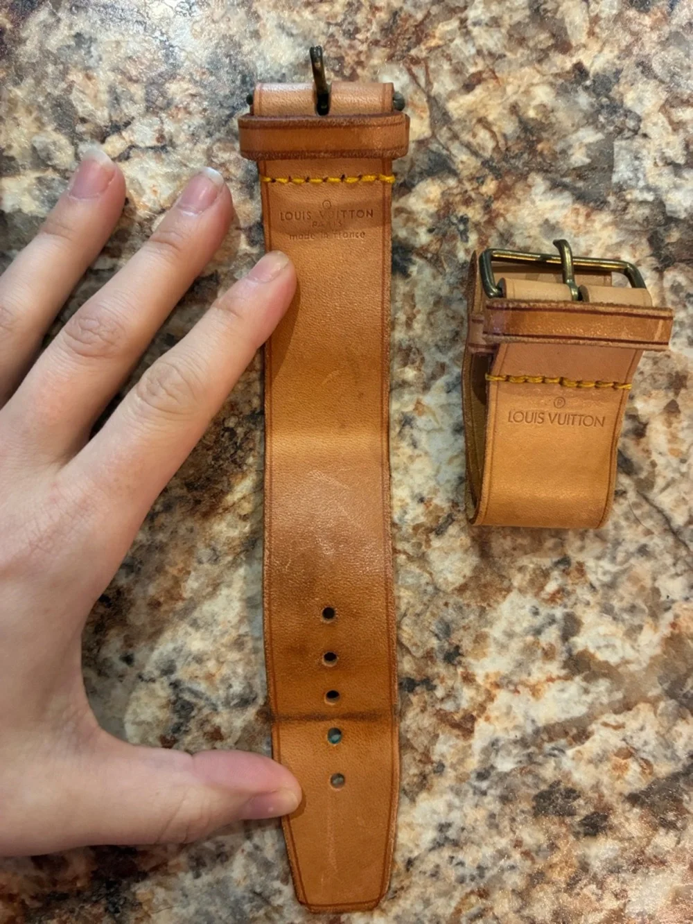 Louis Vuitton Vachetta Leather Buckle Straps SET OF TWO - Picture 2 of 5